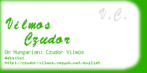 vilmos czudor business card